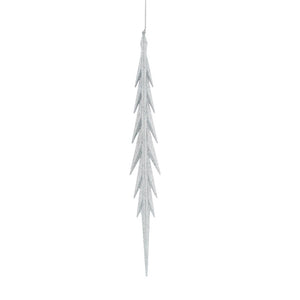 Festive Silver Glitter Contemporary Icicle image 0