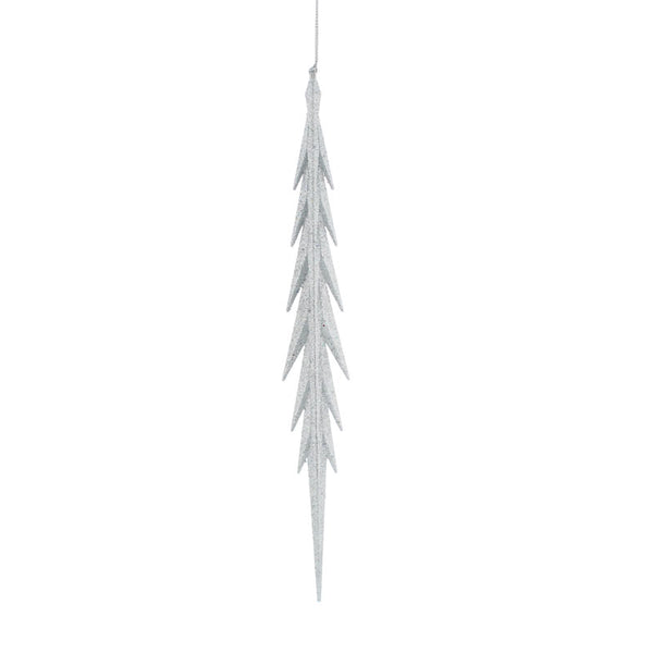 Festive Silver Glitter Contemporary Icicle image 0