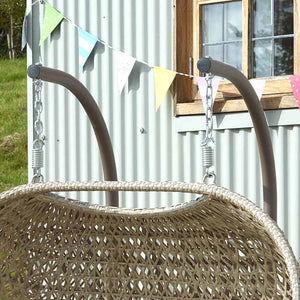 Bramblecrest Chedworth Double Hanging Cocoon in Sandstone Rattan image 1