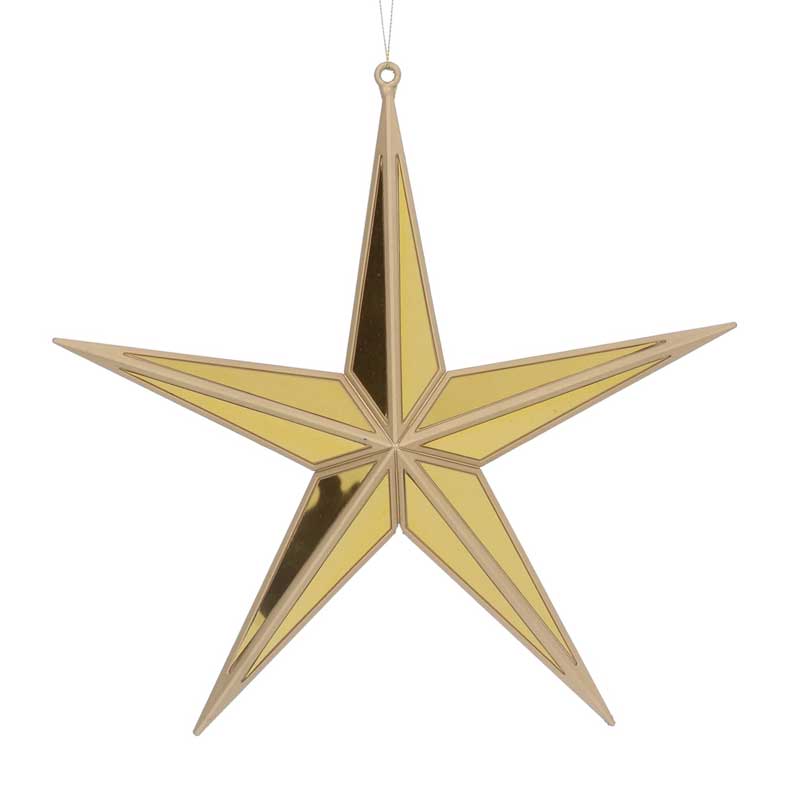 Gisela Graham Gold Acrylic &amp; Gold Mirror 5-Point Star image 0