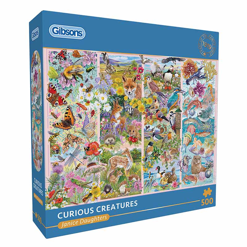 Gibsons Curious Creatures 500 Piece Jigsaw Puzzle image 0