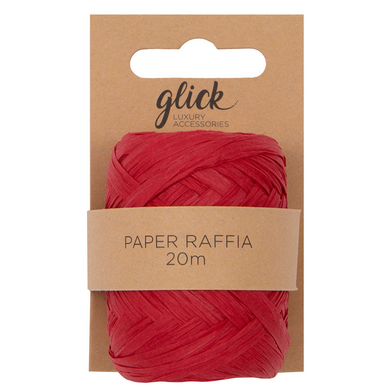 Glick Red Paper Raffia Ribbon image 0