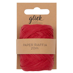 Glick Red Paper Raffia Ribbon image 0