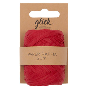 Glick Red Paper Raffia Ribbon image 0
