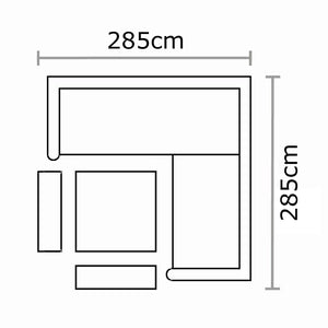 Bramblecrest Mauritius Lounge Set with Square Dual Height Table image 9