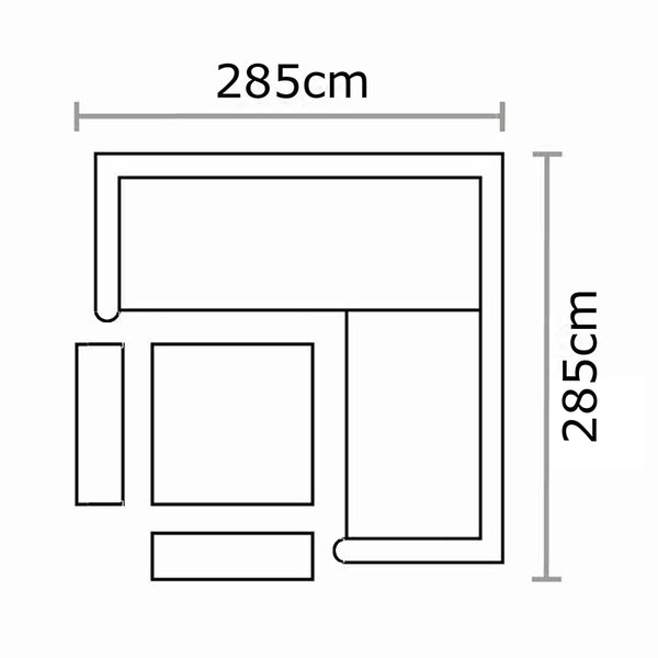 Bramblecrest Mauritius Lounge Set with Square Dual Height Table image 9