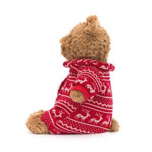 Jellycat Bartholomew Bear Winter Pyjamas image 1
