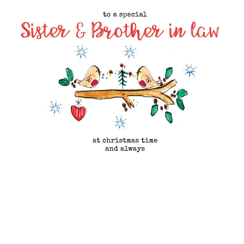 Laura Sherratt Sister & Brother In Law Hand Finished Christmas Card image 0