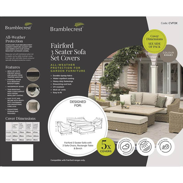 Bramblecrest Covers for Fairford 3-Seater Sofa Lounge Set image 1