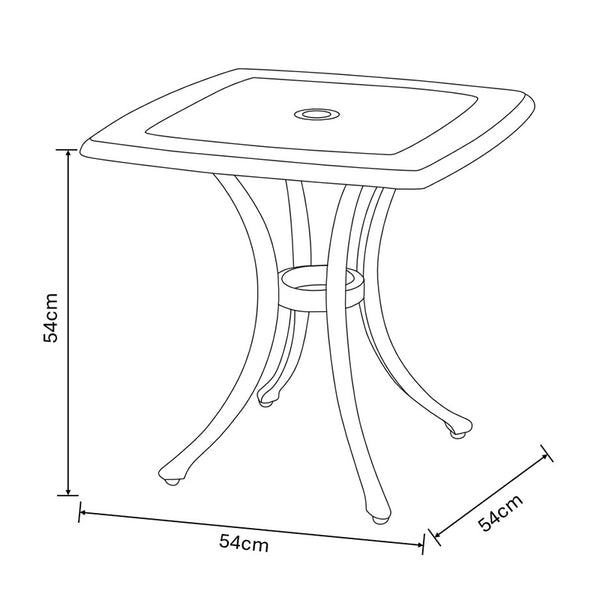 Hartman Amalfi Square Side Table in Bronze image 2