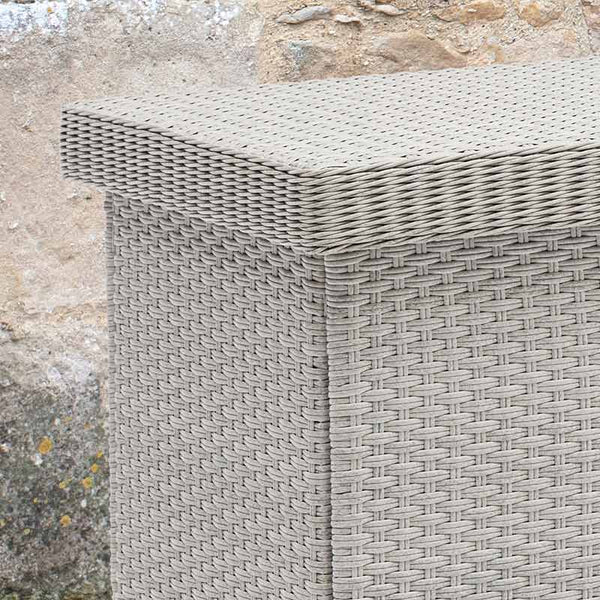 Bramblecrest Wentworth Cushion Storage Box with Liner in Pewter Rattan - Standard image 3