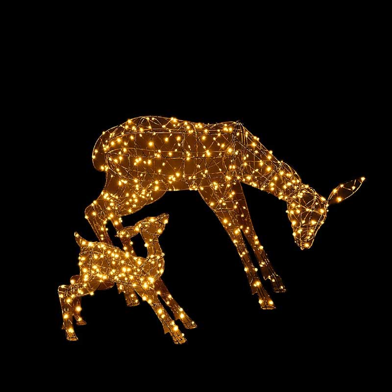 NOMA Black Frame Duo-Bulb Woburn Deer & Fawn image 0