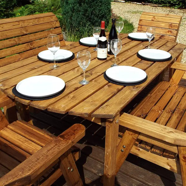 Charles Taylor Tamar Six-Seater Rectangular Wooden Dining Set (Table Requires Assembly) image 1