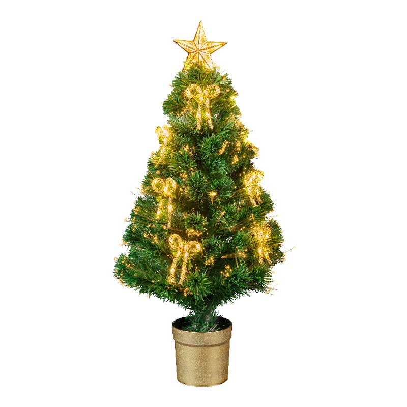Everlands Fibre Optic Cornwall Pre-Lit Christmas Tree - 3ft image 0