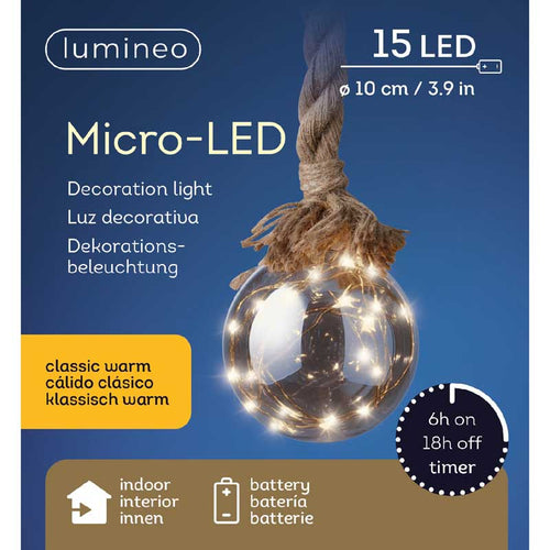 Lumineo Micro LED Hanging Smokey Ball image 8