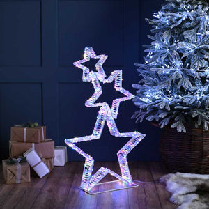Festive Lit Rainbow Twist Star Stack image 0