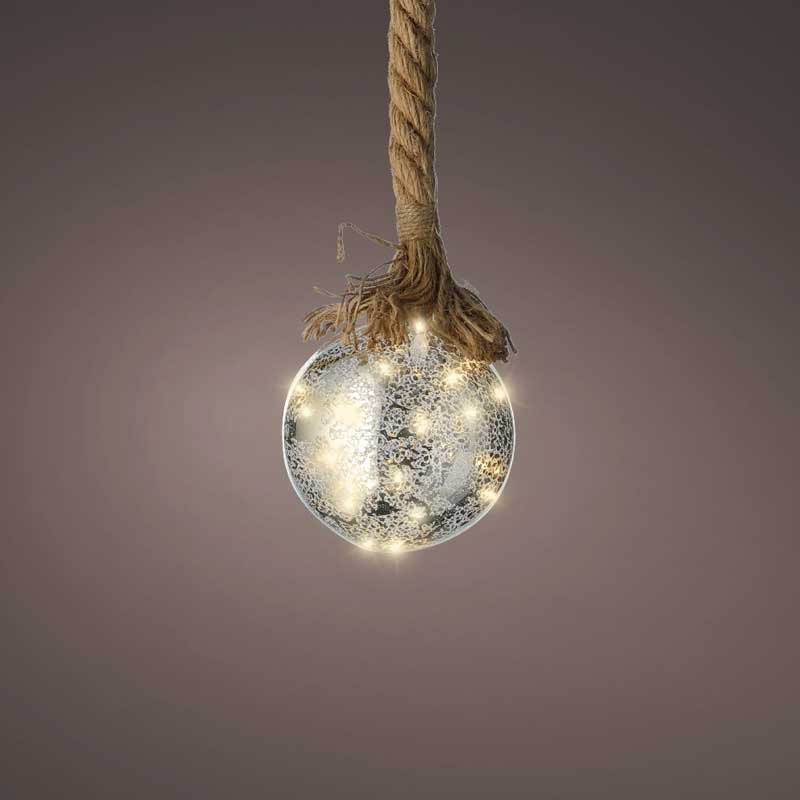 Lumineo Micro LED Hanging Glass Ball image 0