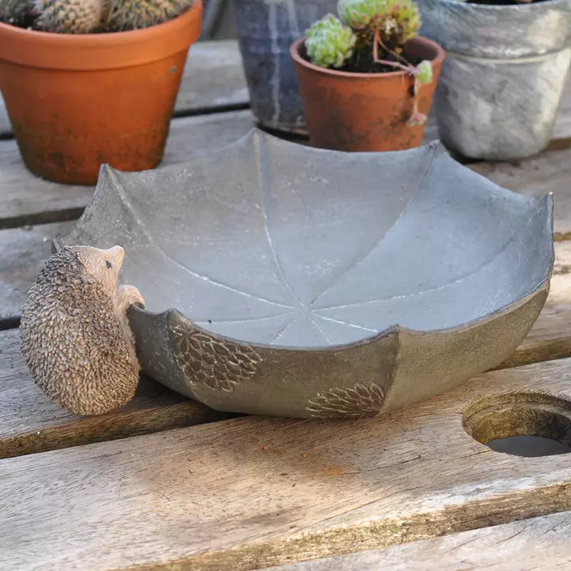 Honey & Wild Birdbath/Feeder Hedgehog Climbing Umbrella image 0