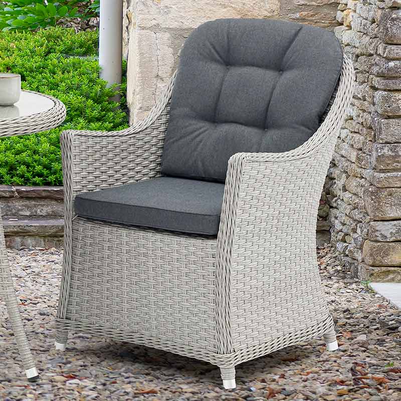 Bramblecrest Wentworth Bistro Set in Pewter Rattan image 0