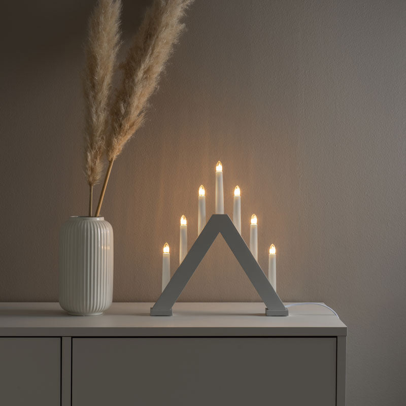 Konstsmide 7 Bulb Candlestick - Matt Grey image 0