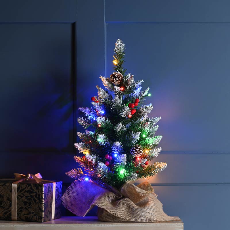 Festive Pre-Lit Berry &amp; Cone Table Tree image 0