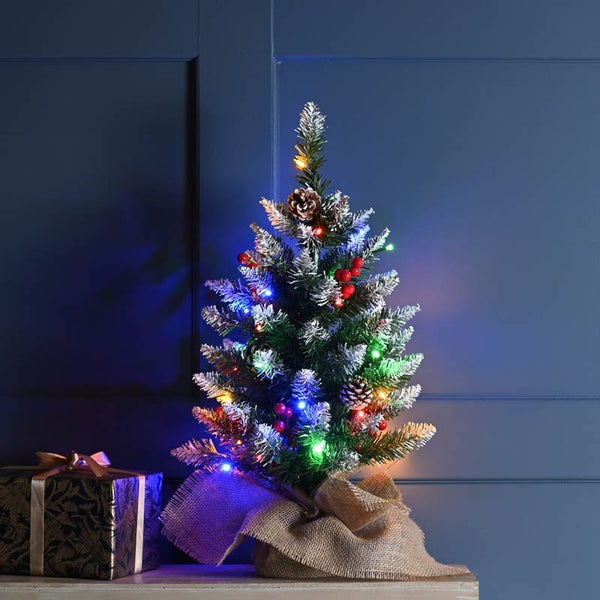 Festive Pre-Lit Berry &amp; Cone Table Tree image 1