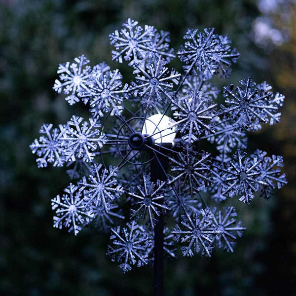Jonart Design Winters Snowflake Illuminated Wind Spinner image 2