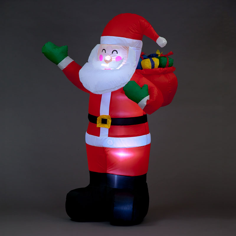 SnowTime Inflatable Santa with LEDs image 0