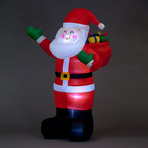 SnowTime Inflatable Santa with LEDs image 0