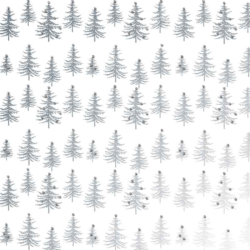 Uniqueco Trees Silver Luxe Gift Wrap (2m) image 0