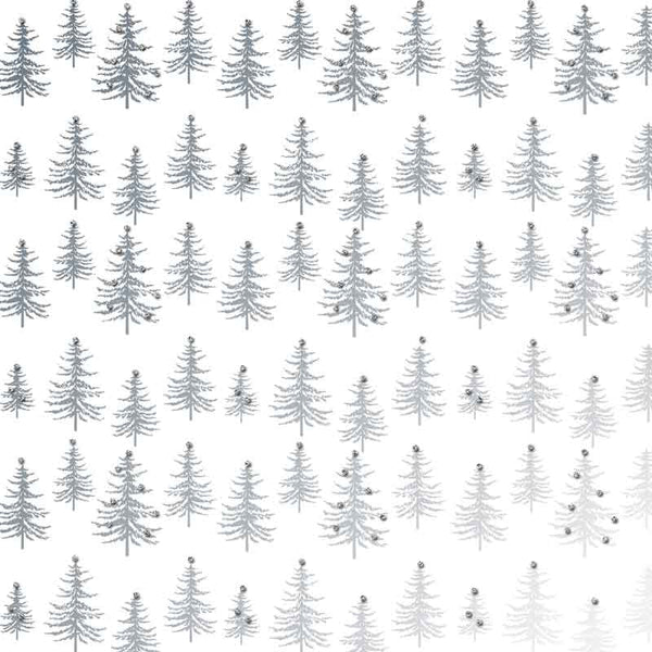 Uniqueco Trees Silver Luxe Gift Wrap (2m) image 0