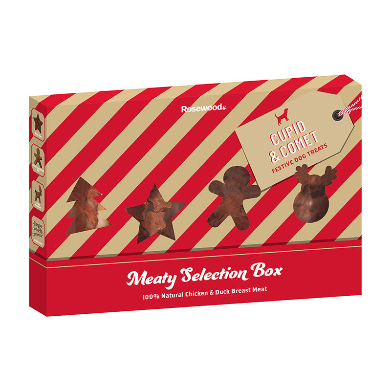Cupid & Comet Meaty Selection Box Festive Dog Treats image 0
