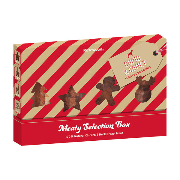 Cupid & Comet Meaty Selection Box Festive Dog Treats image 0