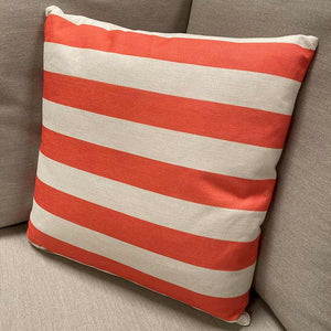 Bramblecrest Square Scatter Cushion, 45 x 45cm â€“ Burnt Orange Stripe image 1
