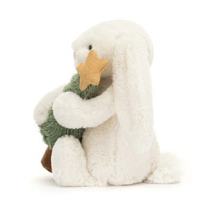 Jellycat Bashful Bunny with Christmas Tree image 1