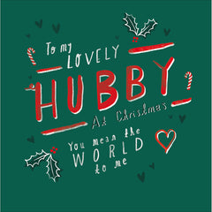 Woodmansterne Christmas Tree Husband Christmas Card image 0