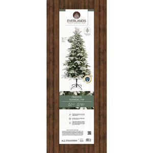 Everlands Frosted Green Sunndal Fir Artificial Christmas Tree - 7ft / 2.1m image 4