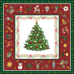Ambiente Paper Napkins - Red Christmas Evergreen (Pack of 20) image 0