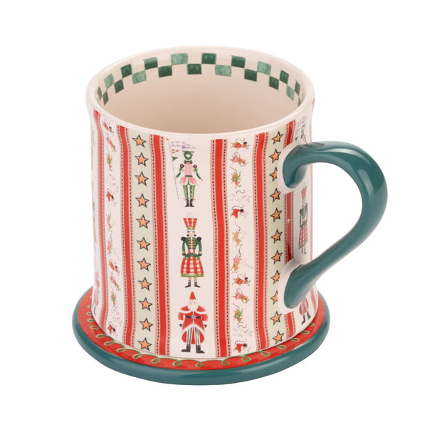 Cath Kidston Nutcracker Stripe Mollie Mug & Coaster Set