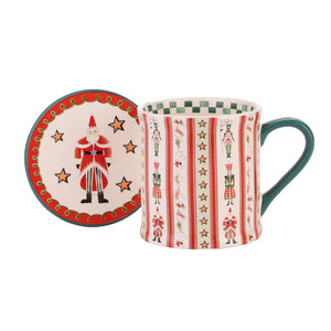 Cath Kidston Nutcracker Stripe Mollie Mug & Coaster Set