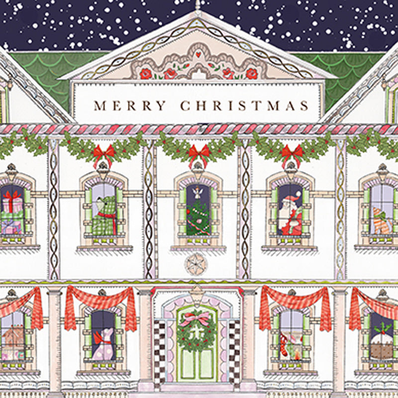 Cath Kidston Festive Town House Christmas Cards (Pack of 10)