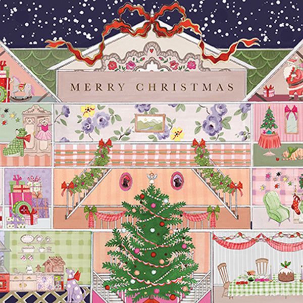 Cath Kidston Festive Town House Christmas Cards (Pack of 10)