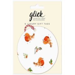 Glick Resplendent Robins Gift Tags (Pack of 6) image 0