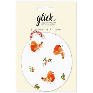 Glick Resplendent Robins Gift Tags (Pack of 6) image 0