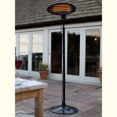 La Hacienda Black Quartz Adjustable Standing Heater image 0