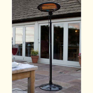 La Hacienda Black Quartz Adjustable Standing Heater image 0