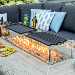 Bramblecrest Griddles & Bracket for Rectangular Firepit Table image 0