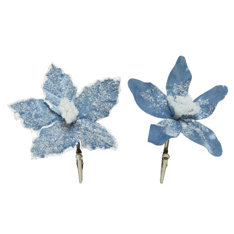 Everlands Winter Sky Poinsettia Clip (Assorted Designs) image 0