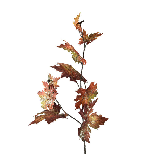 Everlands Glitter Leaf Spray (86cm) image 0