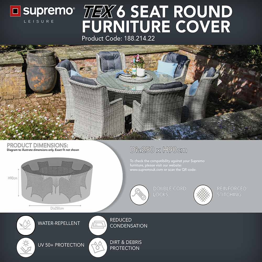 Supremo TEX Furniture Cover for 6 Seat Round Dining Set image 0